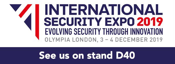 Don’t miss us at the International Security Expo, Olympia, 3 & 4th December 2019