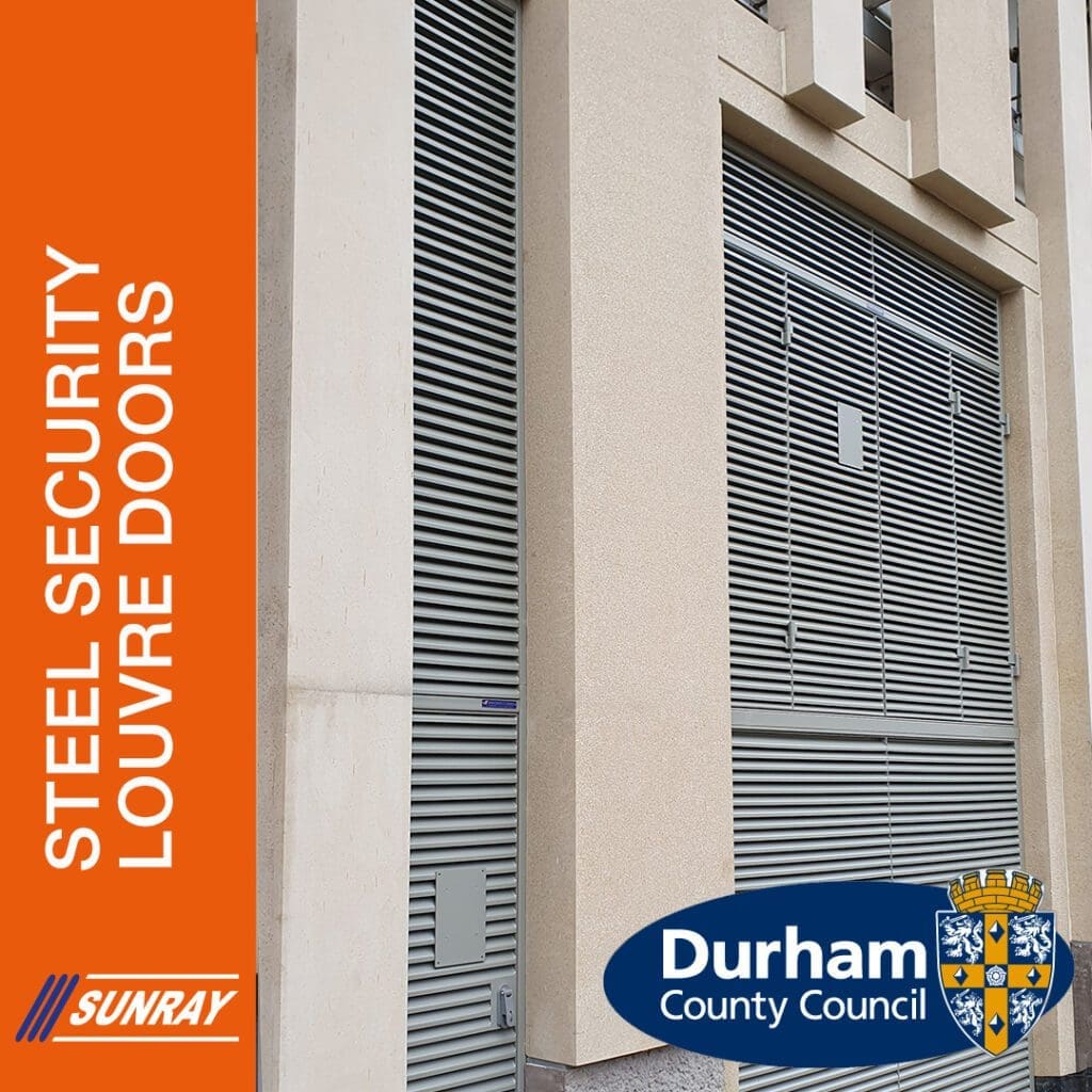 Sunray Doors Steel Security Louvre Doorsets for Durham County Council.