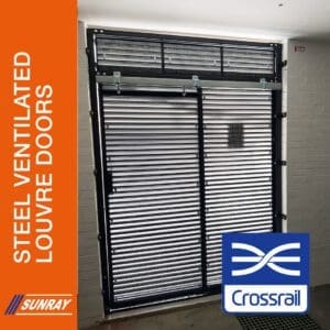 Sunray Doors Crossrail Steel Security Sliding Louvres