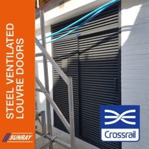 Sunray Doors Crossrail Steel Security Sliding Louvres