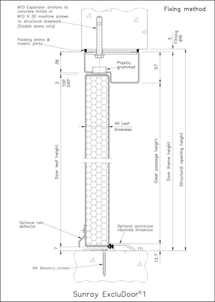 Vertical Section ExcluDoor 1