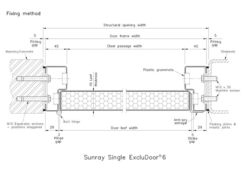 Sunray ExcluDoor 6 Horizontal MF